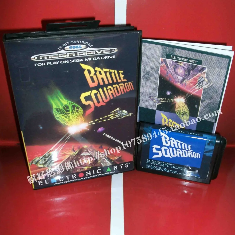 Игра Sega Mega Drive-боевой эскадрон с коробкой и руководство для 16 бит игра Sega Mega Drive картридж Megadrive Genesis система