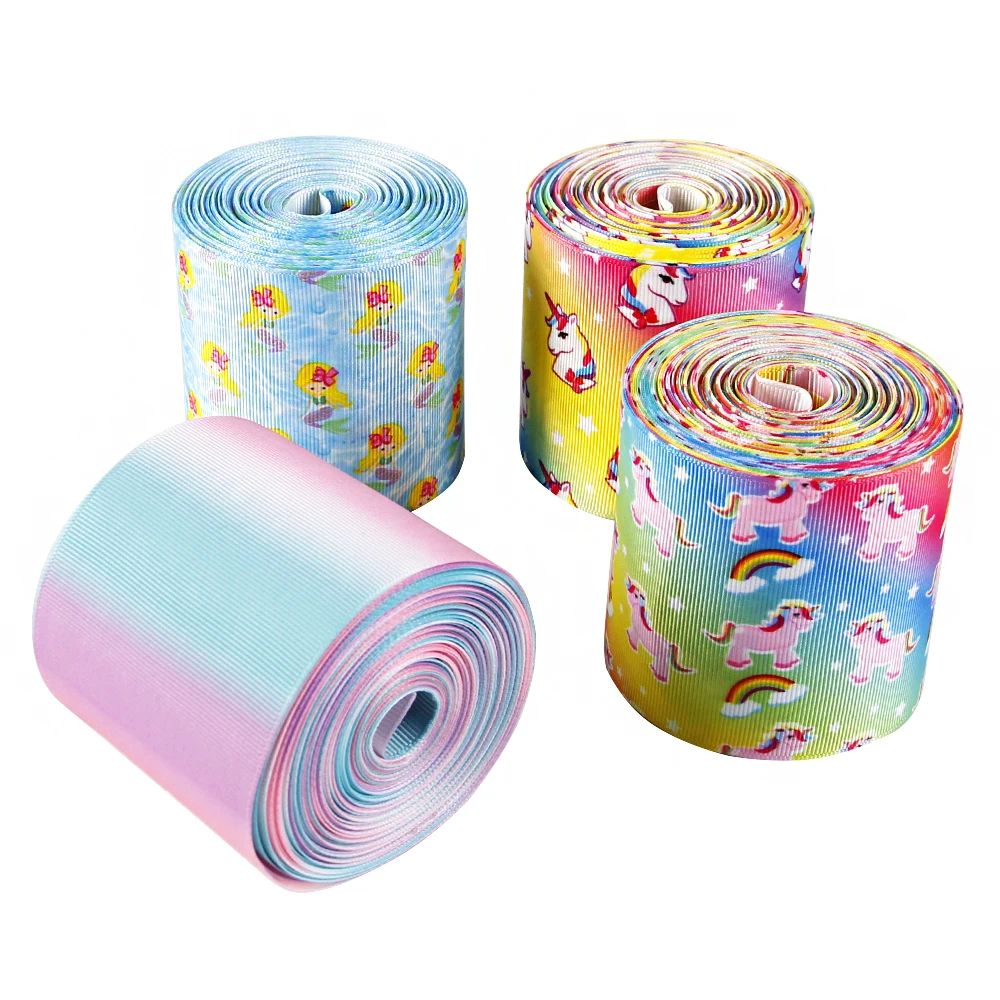 Дэвид Энджи 25 мм или 50 75 Радуга Grosgrain лента 5Y DIY Волосы материалы для бантов