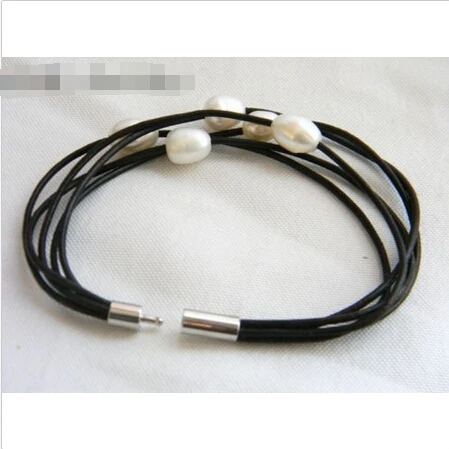 

5Strands 8'' 8mm White Rice Freshwater Pearl Bracelet @^Noble style Natural Fine jewe SHIPPING new >>free shipping