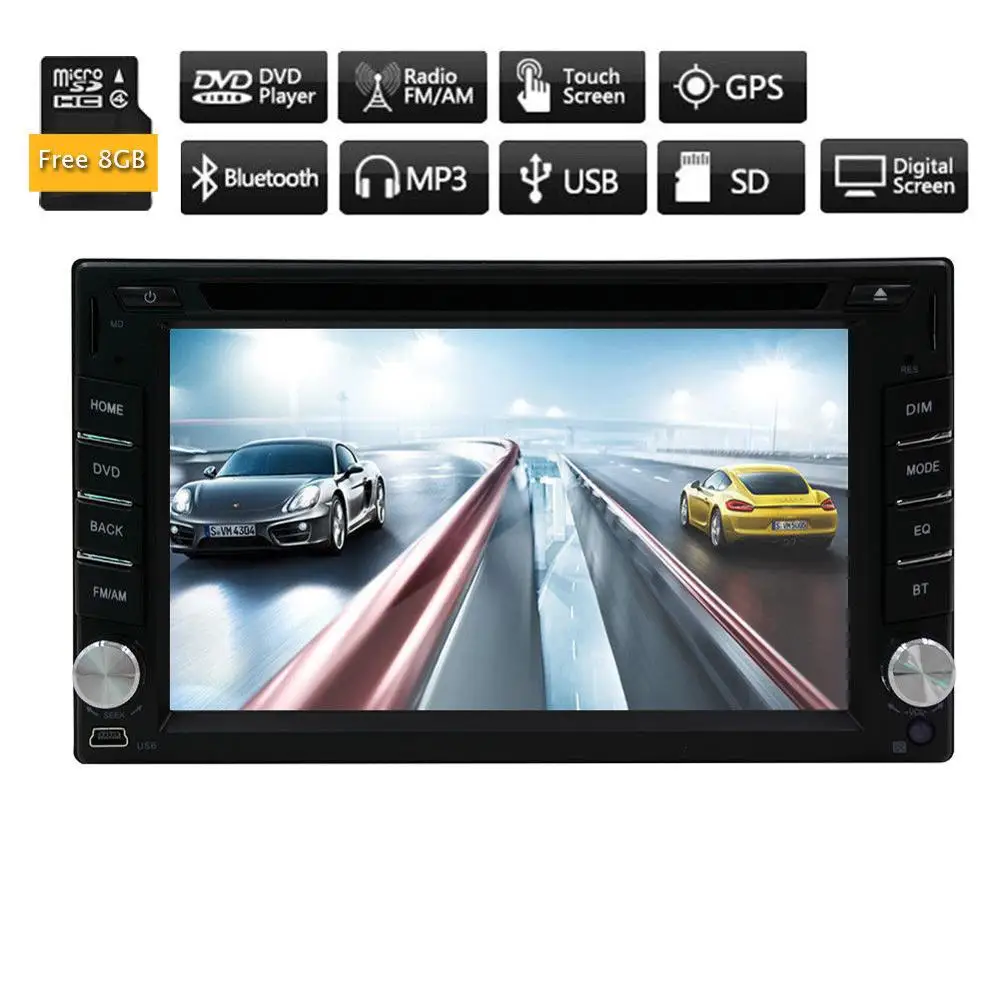 

HD GPS Navi Car DVD Stereo 3D Map Autoradio Head Unit CD Logo Player Radio BT car radio player dvd cd car radio stereo in dash