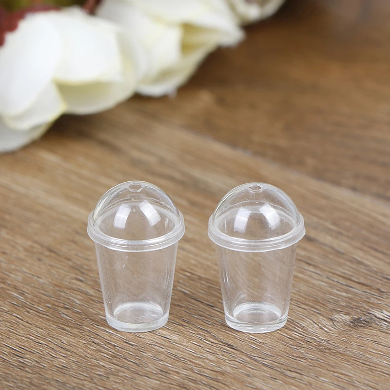 

Wholesale Miniature Cup With Milk Cups Food Drink Beverage Toy Milk tea Doll House Decoration 2pcs/lot