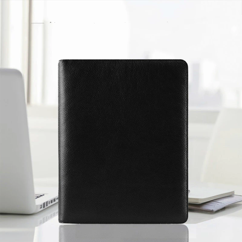 

Harphia Leather Zipper Notebook A5 A6 loose leaf organizer business gift Notepad 6 Holes Binder Conference