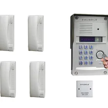 ZHUDELE наивысшего качества, 4-домофон для квартиры системы безопасности дома аудио дверной телефон наборы 008A+ 327R на открытом воздухе с паролем