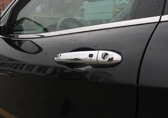 

ABS Chrome Car door protector Handle Decoration panel frame cover trim for Jeep Compass 2017 2018 Car Accessories