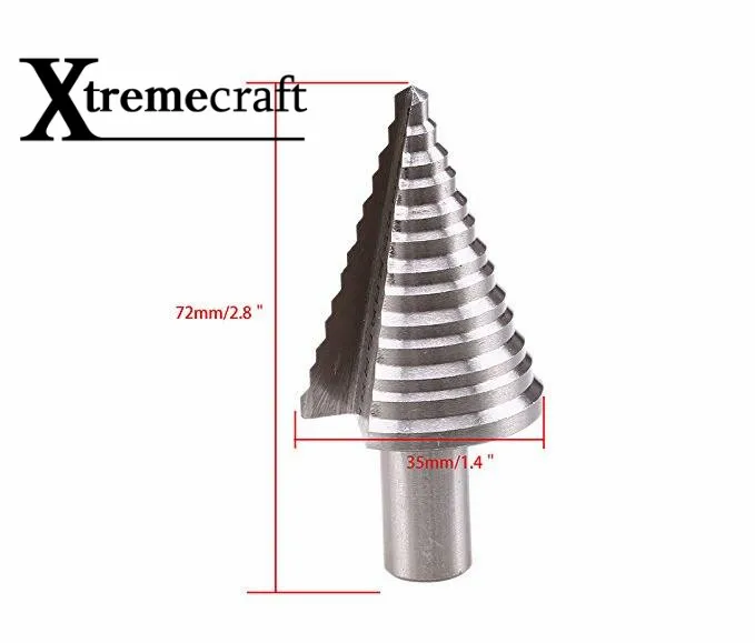 Xtremeccraft 2 шт. 5-35 мм ступенчатое сверло 6542 сверление по металлу Высокоскоростная сталь деревообрабатывающий инструмент 5,7, 10,12, 15,17, 20,22, 25,27, 30,32, 35