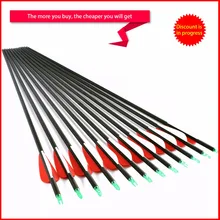Стрелы из высококачественного стекловолокна, 30 дюймов, охота на дерево, арбалеты, болты, ТПУ, лезвия для стрельбы из лука, стекловолокно 12