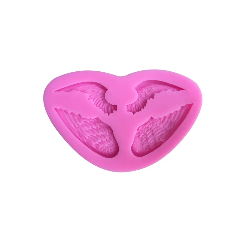 Küche backform 3D Silikon Engel Flügel Form Baby geburtstag Kuchen Form Für Kuchen Dekorieren tools