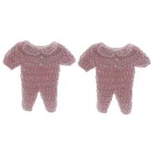 12 шт. Миниатюра ручной работы крючком одежда для подарков для будущей матери для крещения ребенка крещение сувениры украшения для праздничного стола