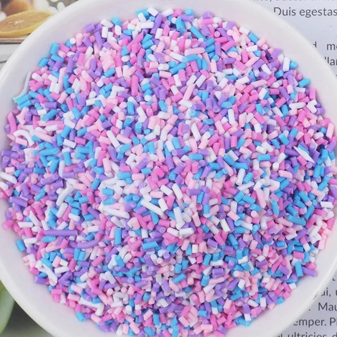 FLA 100g Slime Clay Fake Candy Sweets Sugar Sprinkle Decorations for Fake Cake Dessert Food Particles Decoration Toys 25