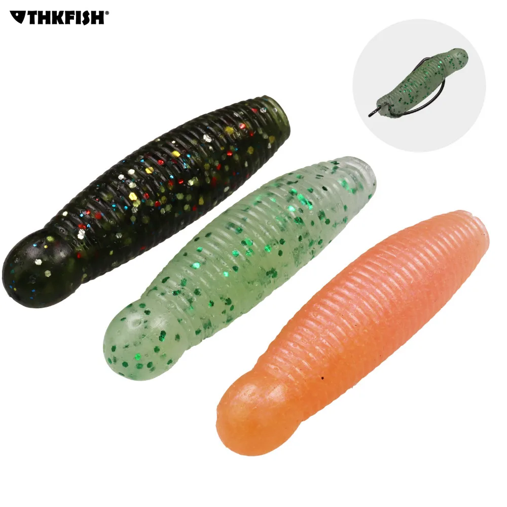 8pcs/lot Artificial Potato Shaped Worm Soft Fishing Lure 5cm 5g Bass