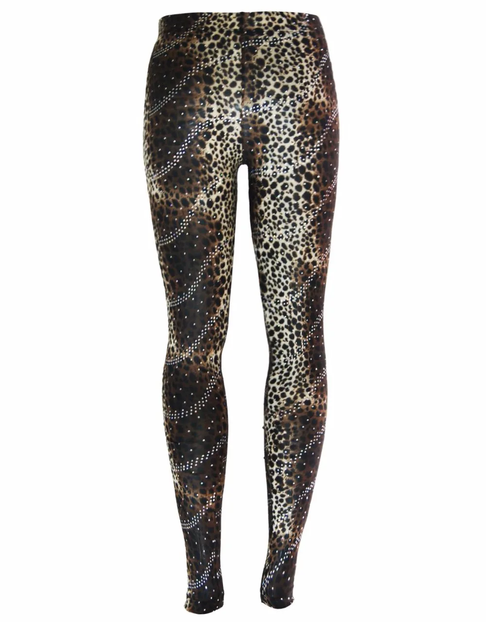 2017 New Design Sexy Leopard Print Sequined Leggings Women Fall Fashion Hot Sale Wholesale Ladies Low Waist Leggings Pants K281
