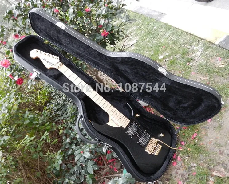 

Hot wholesale Top quality WASHBURN N4 Nuno Betancourt STEPHENS EXTENDEN CUTAWAY Black electric guitar with case