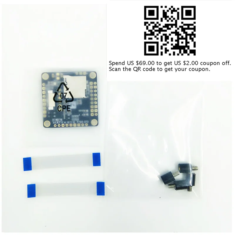 MATEKSYS F722-STD STM32F722 Flight Controller Betaflight OSD BMP280 Barometer 7 PWM DSHOT Outputs Bl
