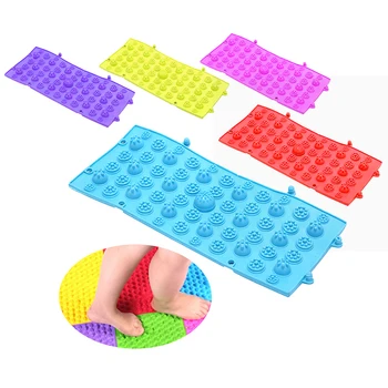 

Reflexology Foot Massage Pad Toe Pressure Plate Mat Blood Circulation Shiatsu Mat Yellow, Blue, Red, Purple