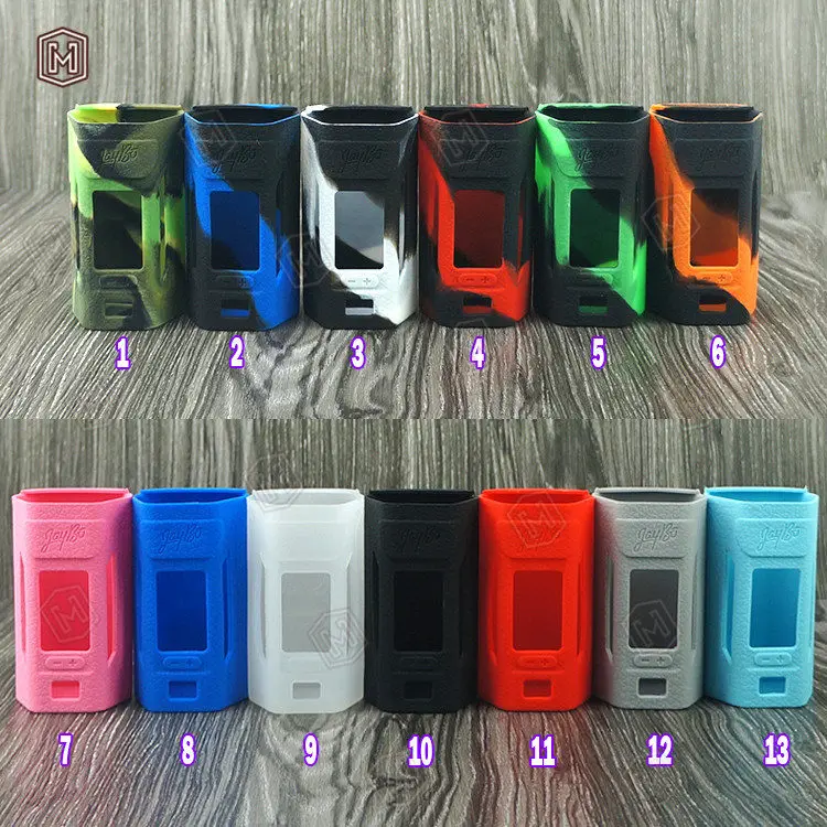 

Microsmoke 50pcs silicone case for WISMEC Reuleaux RX2 20700 200w use Gnome Tank thicker skin RX2 200w Wraps Factory wholesale