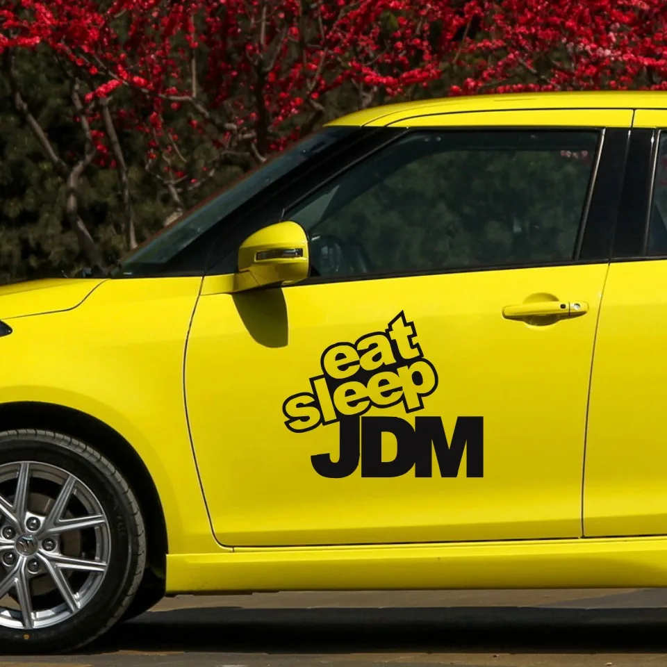 Anycuros EAT SLEEP JDM Funny Humor Car Sticker Decal Motorcycle Car Styling 1512CM (8)