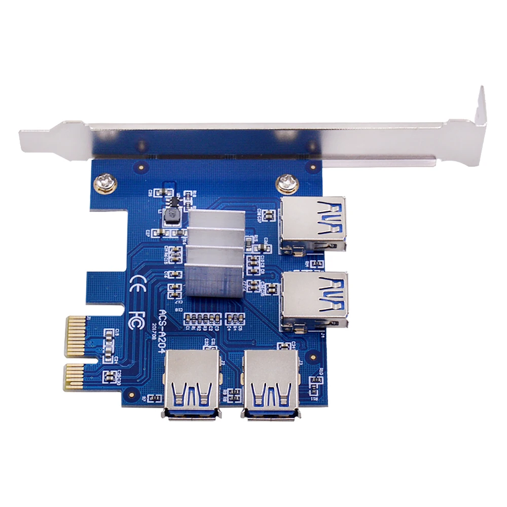 CHIPAL PCI E 1X до 4 USB 3 0 карта расширения PCIE 16X адаптер Express порт множитель концентратор