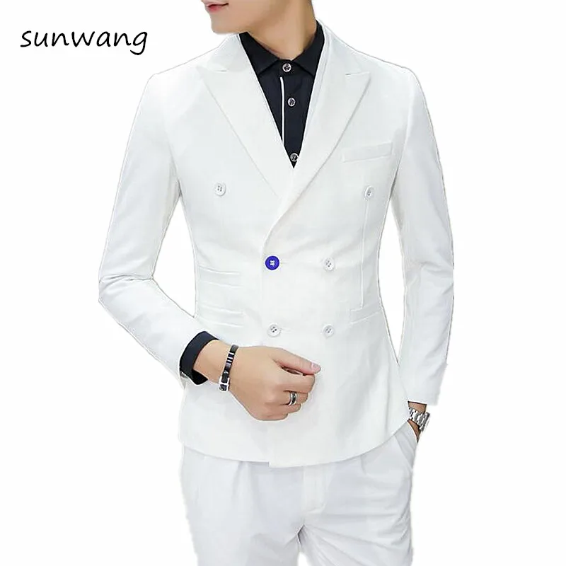 2019 Fashion Slim Fit Designer White Prom Suits Tailcoat Tuxedo Wedding ...