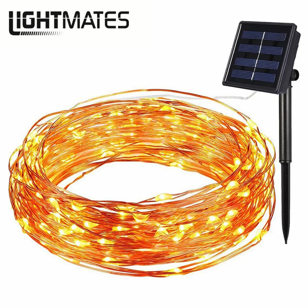 LIGHTMATES 5M 50LED Solar Copper Light LED Star Light String Light