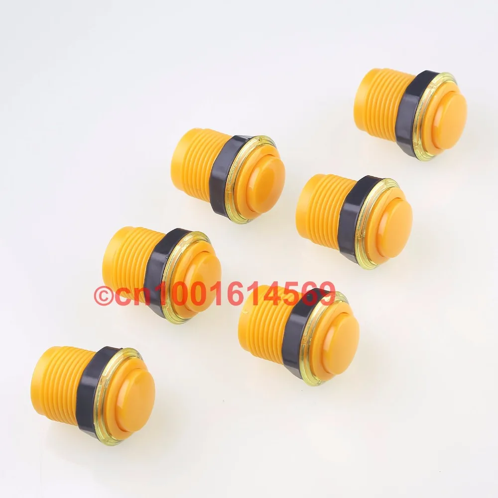 Reyann 35mm 6pcs lot of Arcade Push Button With Microswitch For MAME Games JAMMA Project font