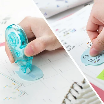

6styles Mini Double Sided Adhesive Roller Tape Glue Dot Liner Petit Disposable For DIY