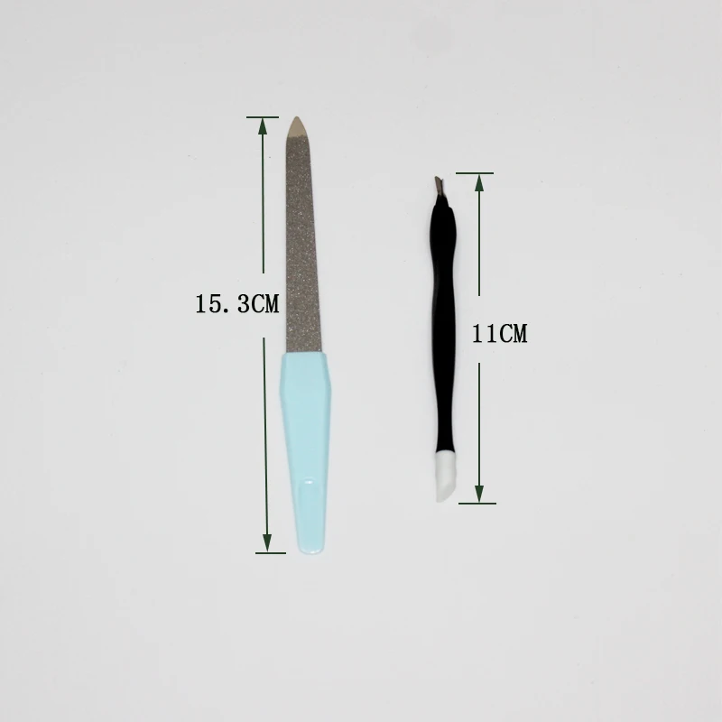 

2Pcs/Set Best Pedicure Manicure Kit Nail Care Tools Set Include 15cm Metal Nail File 11cm Nail Cuicle Pusher