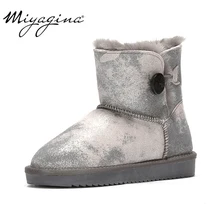 Новое поступление; Лидер продаж; ботильоны; женские классические зимние ботинки из высококачественной натуральной кожи; Новая брендовая зимняя обувь;