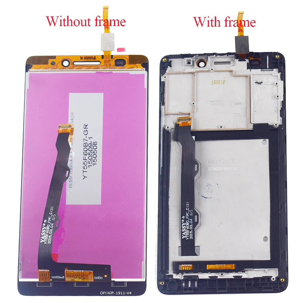 

Black / White Touch Screen Digitizer Sensor + LCD Display Panel Module Monitor Assembly For Lenovo S8 A7600 A7600M A7600-M