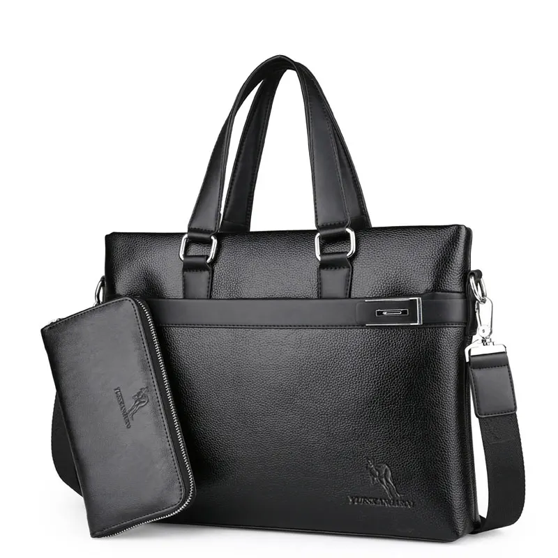 

Business Briefcase Leather Men Bag Computer Laptop Handbag Man Large Retro Shoulder Bag Messenger Bags Men's Travel Bags