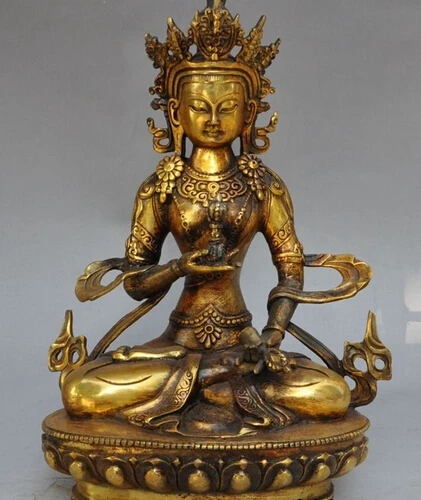 

005749 11"tibet buddhism fane bronze Joss Vajrasattva KwanYin Bodhisattva buddha statue