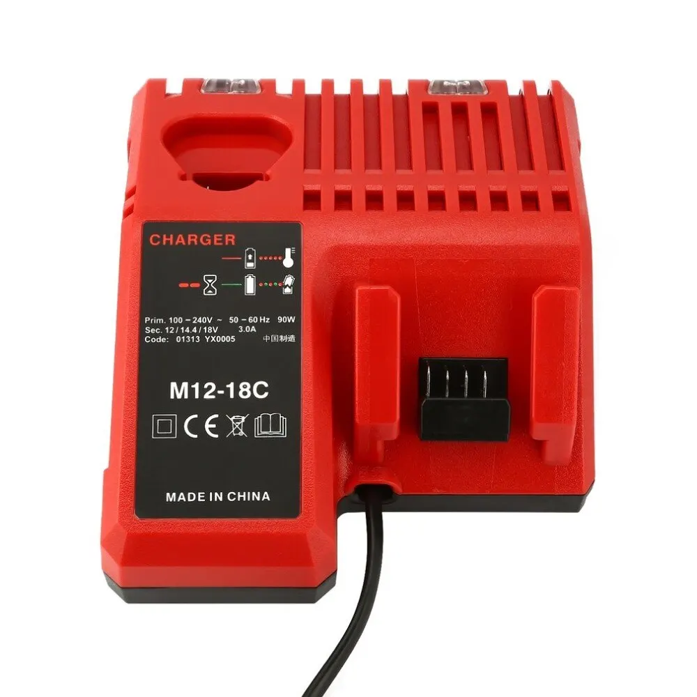 M12-18C зарядное устройство портативный инструмент питания устройство для быстрой зарядки аккумулятора Подходит для Milwaukee 12-18 V 3A литий-ионных батарей AC100-240V