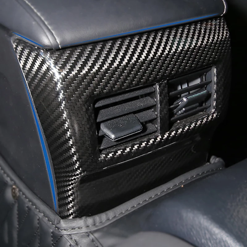 

QHCP Carbon Fiber Rear Air Outlet Armrest Box Cover Anti Kick Protection Panel Sticker Auto Accessories Fit For Lexus RC200T 300