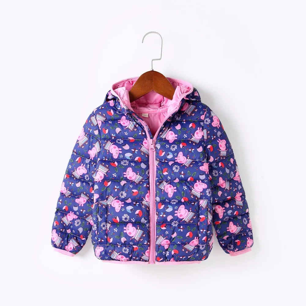 Girls Clothing Jackets 2017 New Brand Baby Girls Winter Coats Children's Warm Outerwear Windbreakers Down Parka Cute Pig 2-12Y (4)