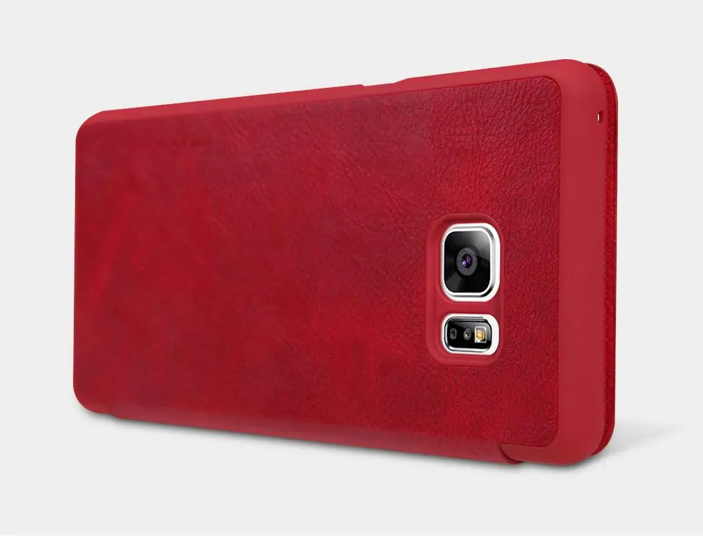Nillkin СПС samsung Galaxy Note fe Fan Edition чехол Qin PU чехол на магнитном замке samsung Galaxy Note fe Fan Edition чехол задняя крышка - Цвет: Red