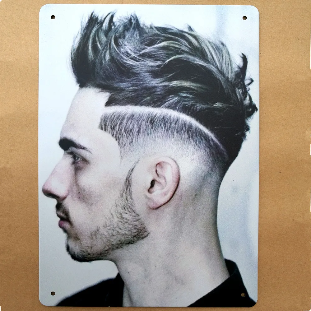 

Vintage Hairdresser Tattoos Patterned Posters Tin Sign Metal painting Tinplate Art Hair Salon Barber Shop Decoration 30X20 CM