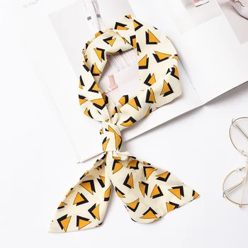 

2019 retro wide version double-sided small silk scarf scarves fashion casual hair band ladies multi-function small scarf wild