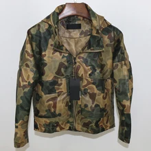 Spring Military Camouflage Hooded Leather Jackets Brand Clothing Women Leather Coats Bats Sleeve Design Women PU Coat New C1040