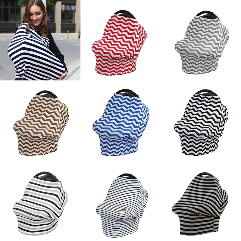 

Baby Car Seat Cover Canopy Nursing Cover Multi-Use Stretchy Infinity Scarf Breastfeeding Cover High Chair Cover