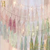 Wedding Decoration Iridescent Paper Tassel Garland For Mermaid Baptism Birthday Baby Shower Decorations Unicorn Party ► Photo 1/6