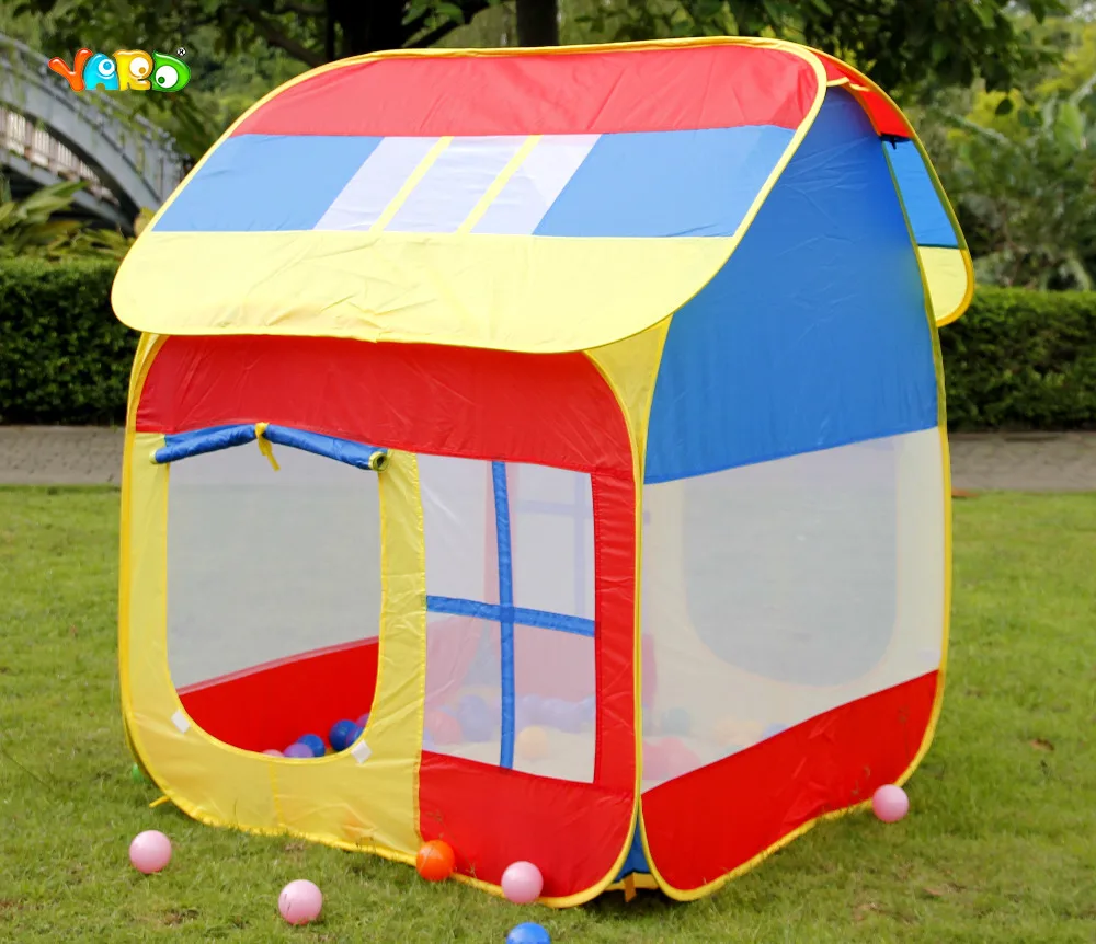 Kids Playhouse with Basket Hoop Outdoor Indoor Toy Tent Best Gift for Baby
