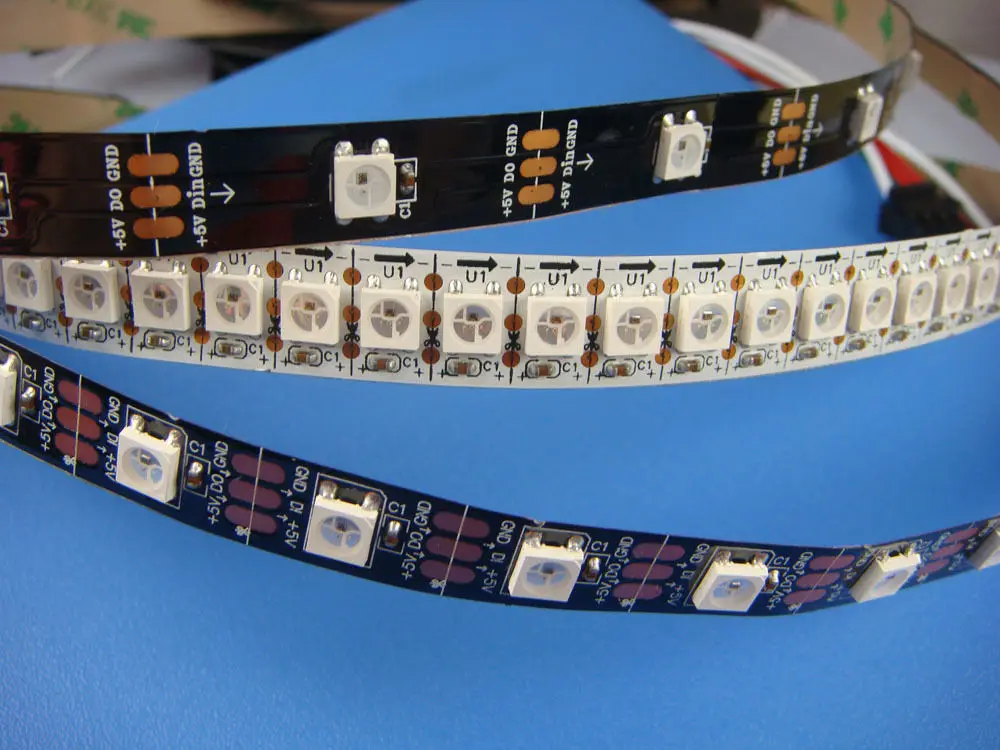 WS2812B 5050 RGB Светодиодная лента 5 м 150 300 светодиодов 144 60 светодиодов/м