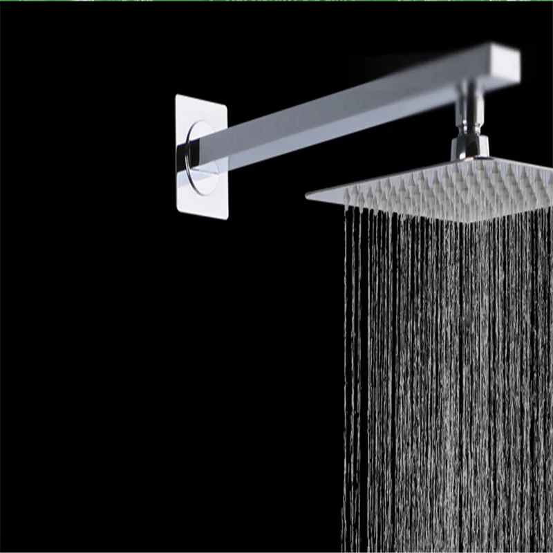 

Wall Shower Set With 8" Rain Shower Chuveiro Hotel LED Head Bathroom Shower faucet set single Handle Mixer Tap