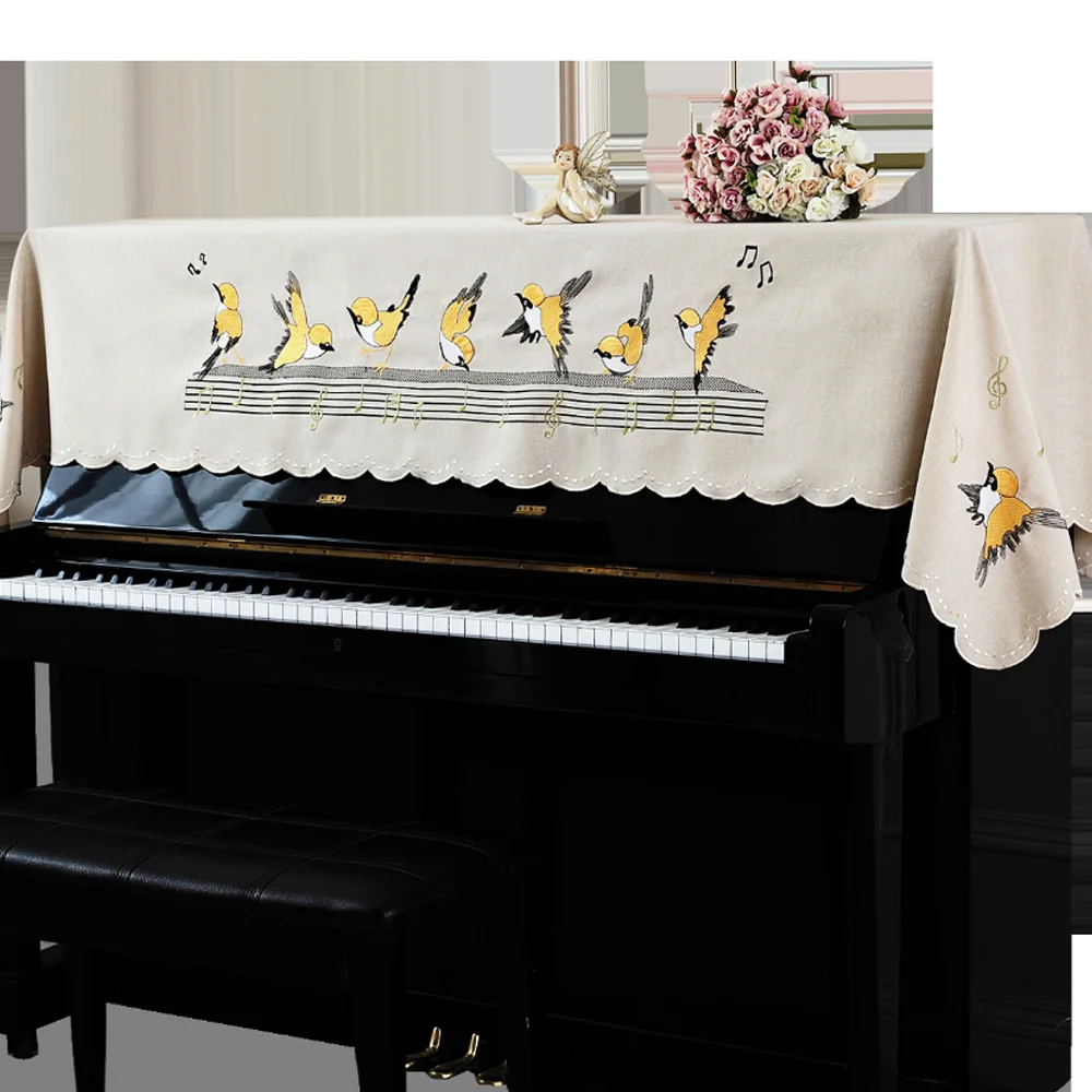 Buy Embroidered fabric piano cover dust piano cover
