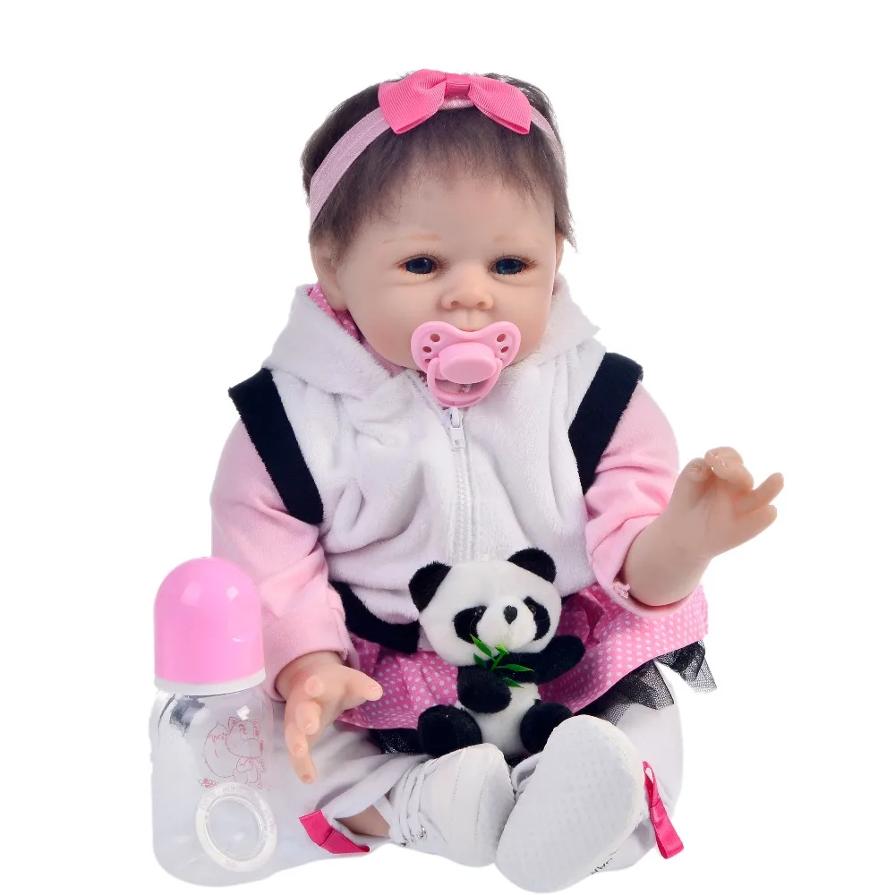 55 см мягкие силиконовые reborn baby Doll bb новорожденных Живой куклы 22 дюймов Реалистичная bebes reborn для детей подарок на день рождения Рождество