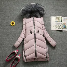 Fashion Women Long Coat With Circle Rings Ladies Hooded Jackets Fur Collar Female Outfits Quilted Outerwears Parkas