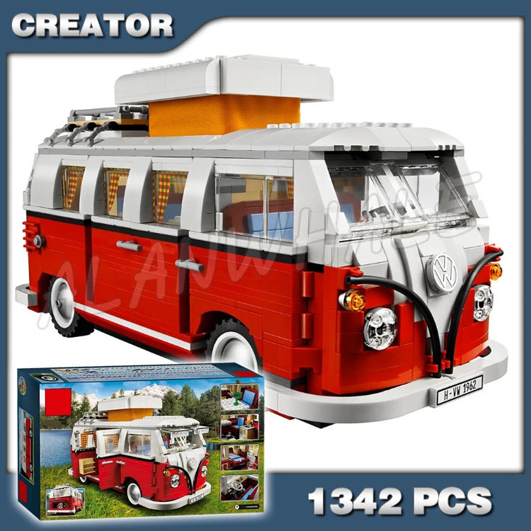 1342 шт Новый 10569 Technic Mobile Expert T1 Camper Van Kit 3D модель блоки игрушки набор кирпичей