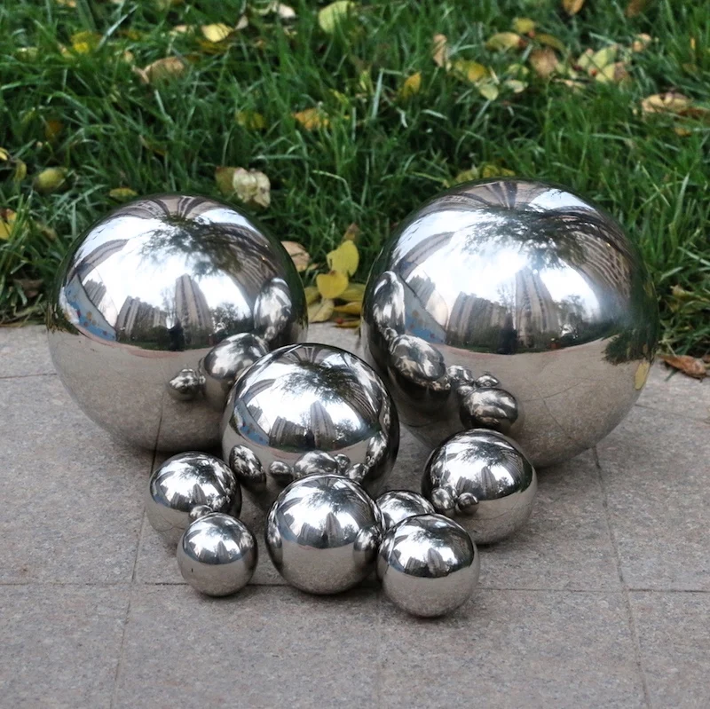 

100mm - 250mm Stainless Steel Hollow Ball Mirror Polished Shiny Sphere For Kinds of Ornament and Decoration