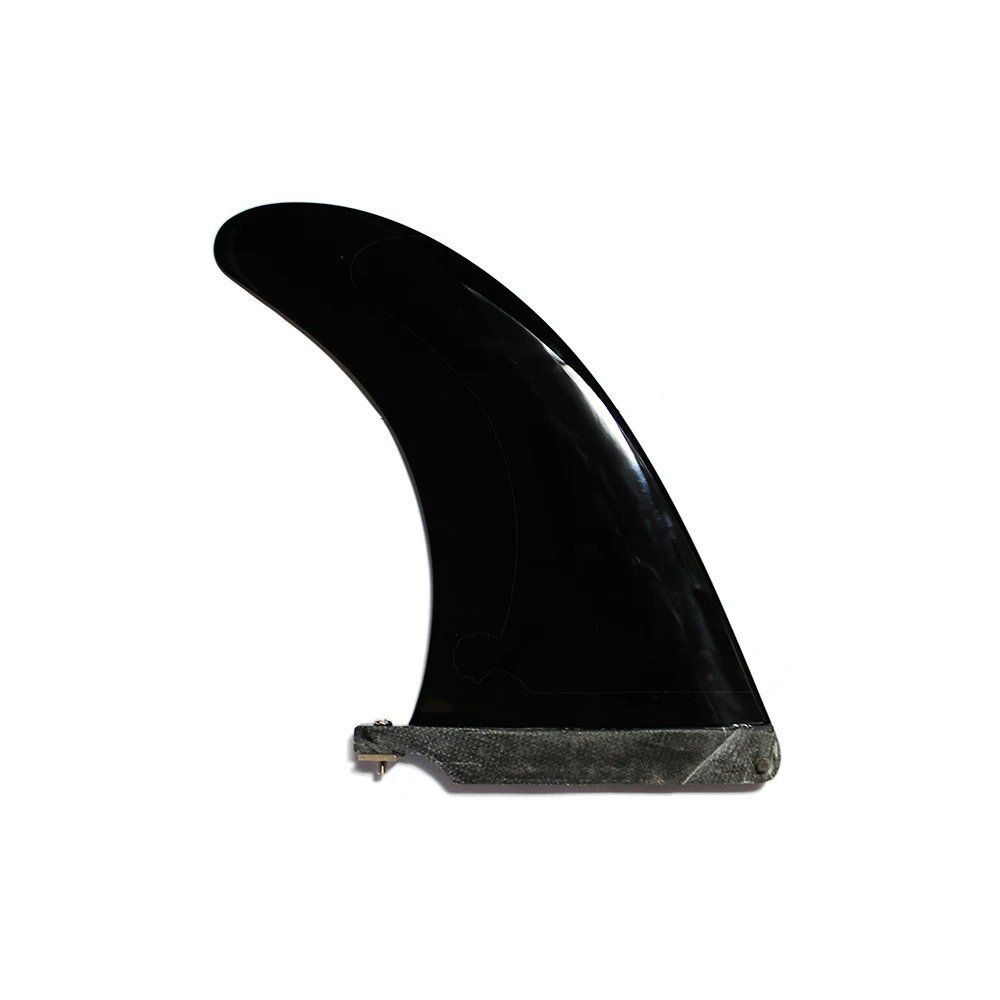 

Pure black fiber glass single fin for surf board