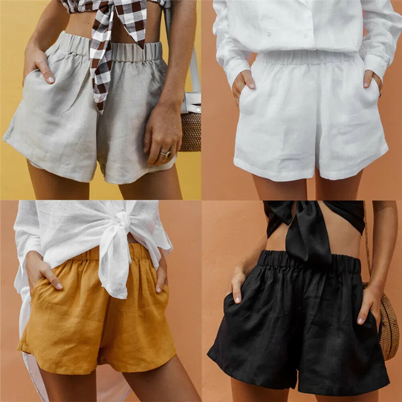 

Summer New Womens Gym Workout Casual Loose Sports Shorts Waistband Skinny Ladies Wild Shorts