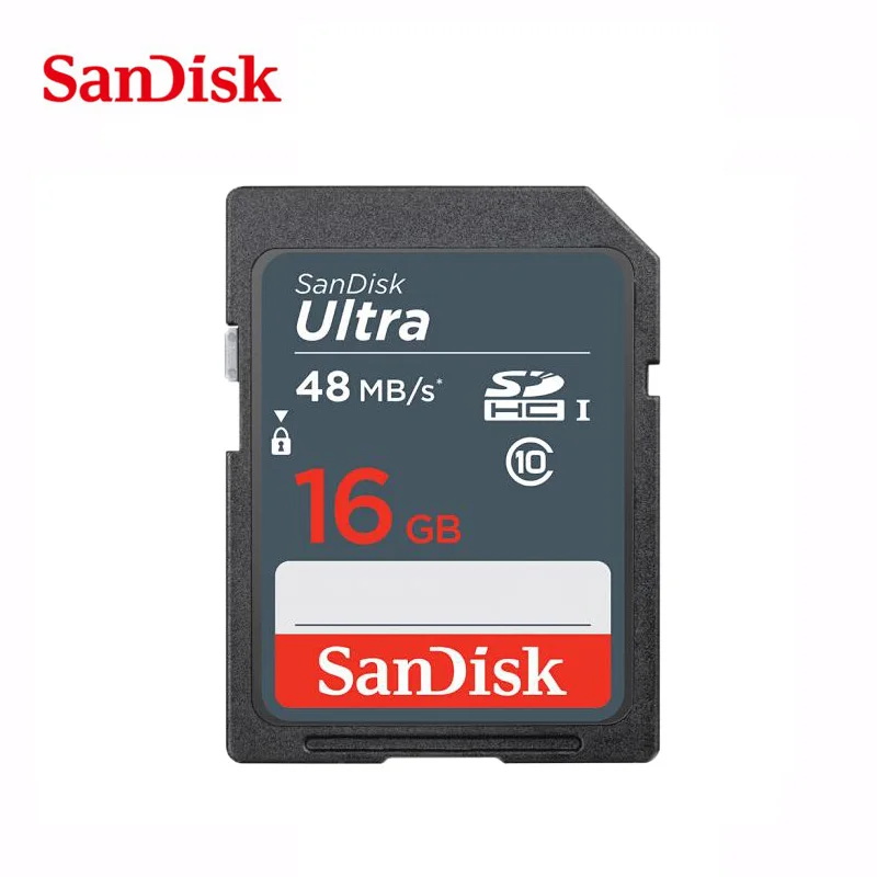 sandisk SD карта 8 ГБ 16 ГБ 32 ГБ SDHC 64 Гб 128 ГБ 256 ГБ SDXC Оригинальная карта памяти для цифровой камеры